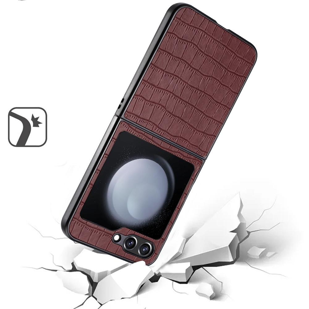 Luxury PU Vegan Leather Hard Case for Samsung Z Flip 6 – Premium Protection & Style, photo 4 of 6