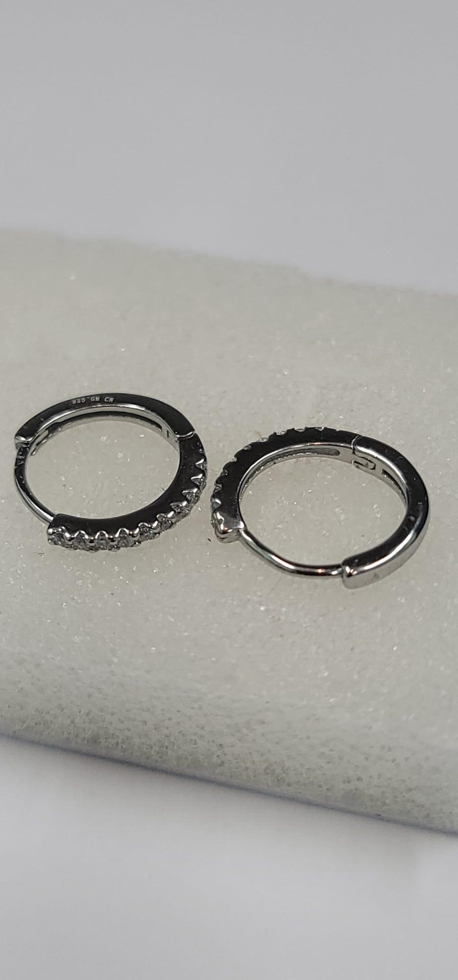 Jewelry CZ Earrings. S925 Sterling Silver, photo 4 of 4