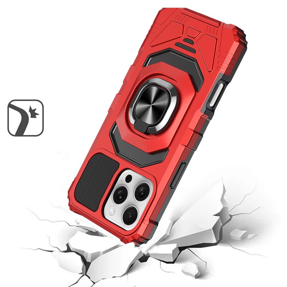iPhone 16 Pro Max 6.9-Inch Robotic Hybrid Case – Shockproof Rugged Cover with Built-in Magnetic Ring Stand & Kickstand Function, Full-Body Protection, photo 4 of 8