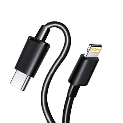 2-IN-1 18W PD Fast Type C&USB Dual Ports Wall Charger+Type C to 8 pin Cable in Black, photo 4 of 5