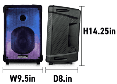 8" Portable 40-Watt-Continous-Power Bluetooth Speaker, photo 2 of 3