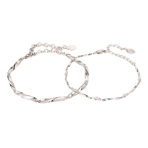 S925 sterling silver couple bracelet