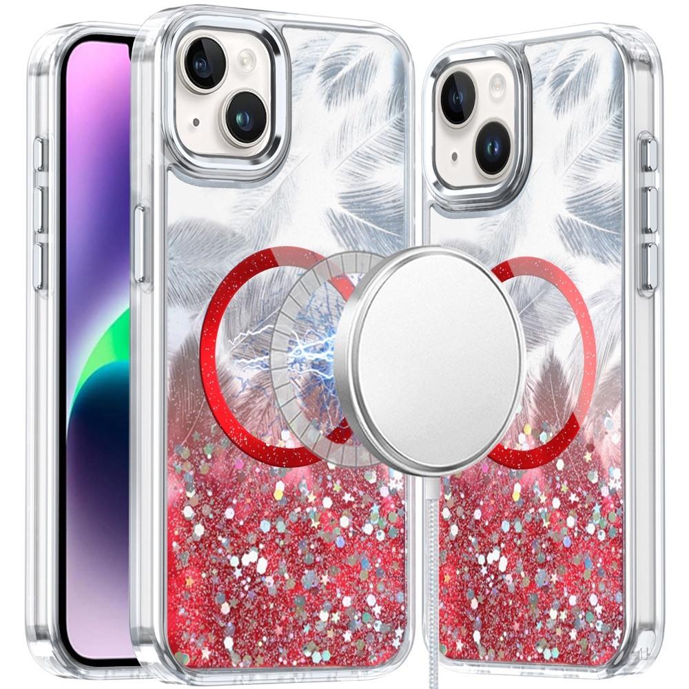 iPhone 14 PLUS Epoxy Glitter Shimmer Hybrid Case with [Magnetic Circle] | Sparkling Shockproof Transparent Cover, photo 7 of 13