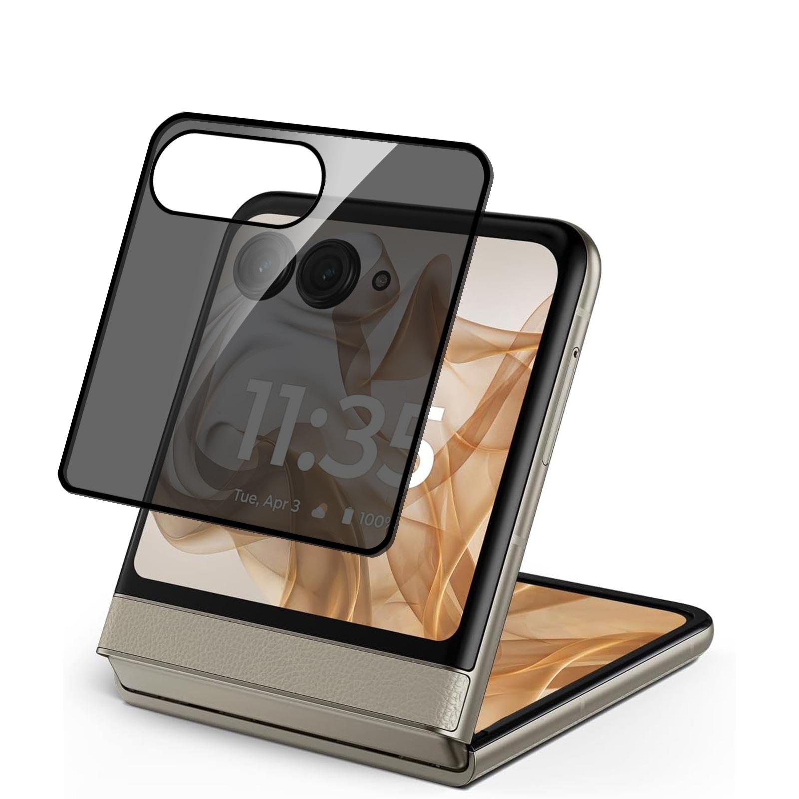 Motorola Razr+ Plus 2024 Privacy Curved Edge Tempered Glass