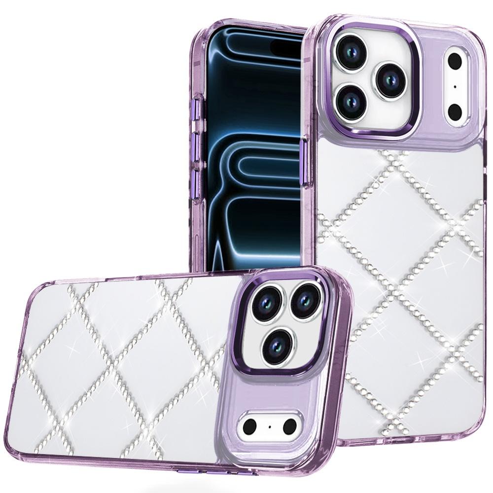 Apple iPhone 18 Pro Max Gem Glitter Diamond Transparent Hard Colorful TPU Hybrid Case - Available in Multiple Colors, photo 3 of 5