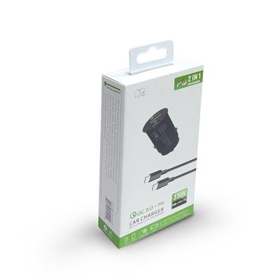 35W Fast Car charger 2 in 1 with Dual ports, C to C Cable in Black, photo 4 of 4