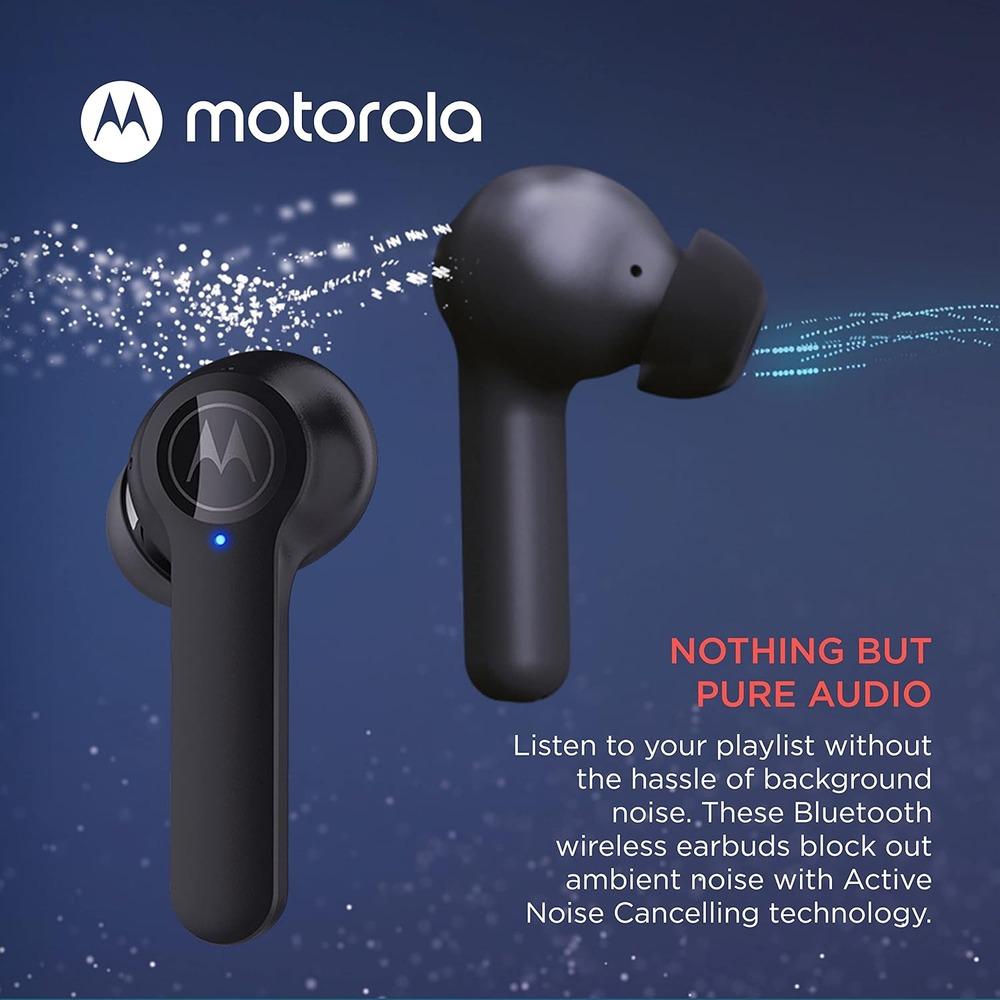 Motorola Moto Buds-S ANC - True Wireless Bluetooth Earbuds with Microphone and Active Noise Cancellation, IPX5 Water Resistant, Touch Control, Comfort Fit, Includes Micro Charging Case, Black, photo 5 of 5