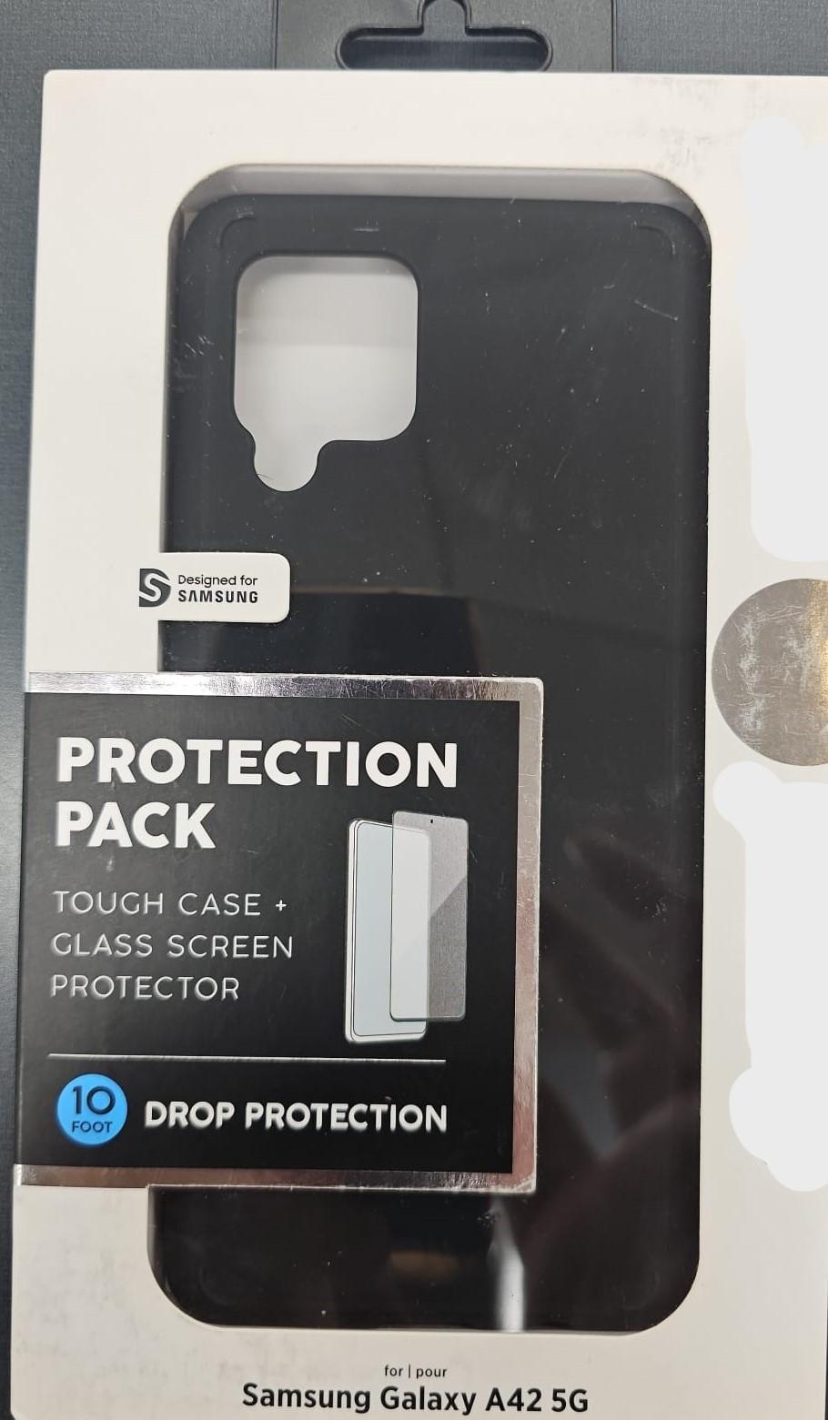 Protective Case & Screen Protector for Samsung Galaxy A42 5G – Tough Black Edition, photo 2 of 2