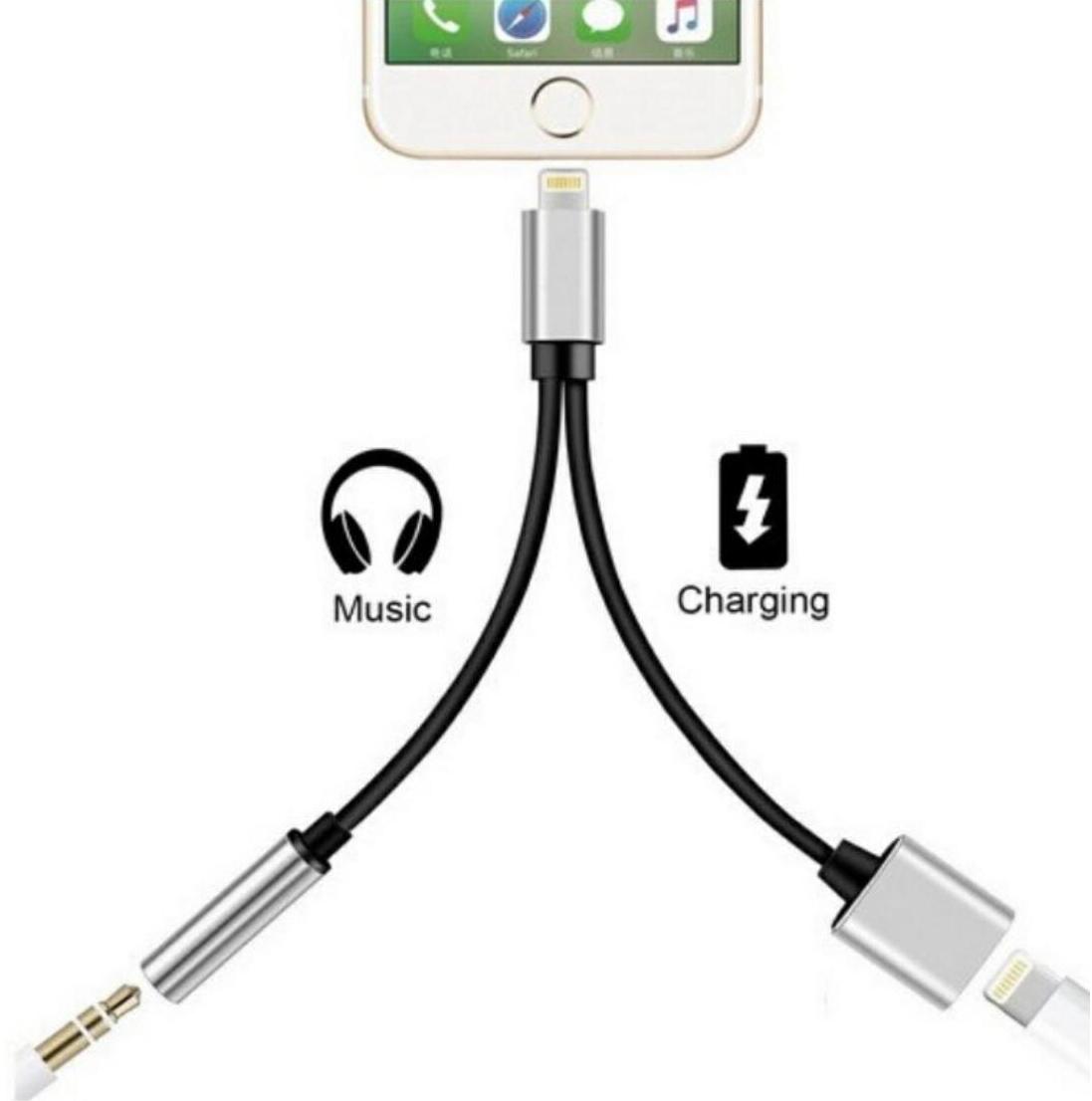 3 in 1 Wired Bluetooth Lightning to Headphone Jack Adapter