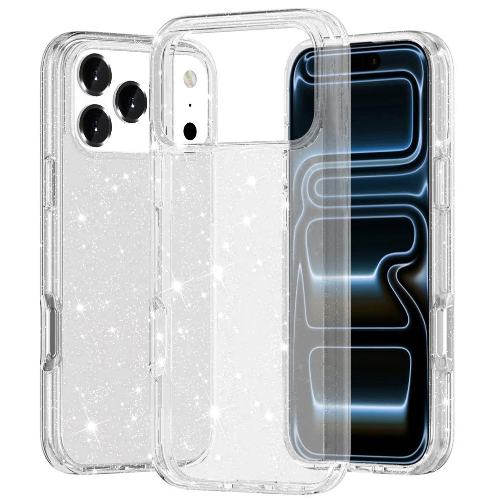 Apple iPhone 18 Pro Max Glitter Ultra Thick 3mm Transparent Hybrid Case Cover - Available In Multiple Colors