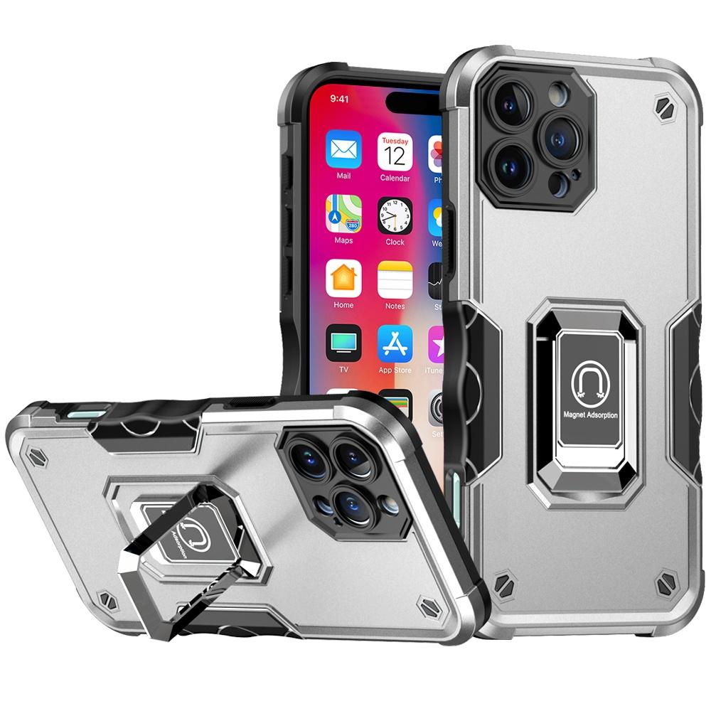 iPhone 16 Pro 6.3" OPTIMUM Magnetic Ring Stand Hybrid Case | Rugged Shockproof Cover with Kickstand & Car Mount Support, photo 7 of 9