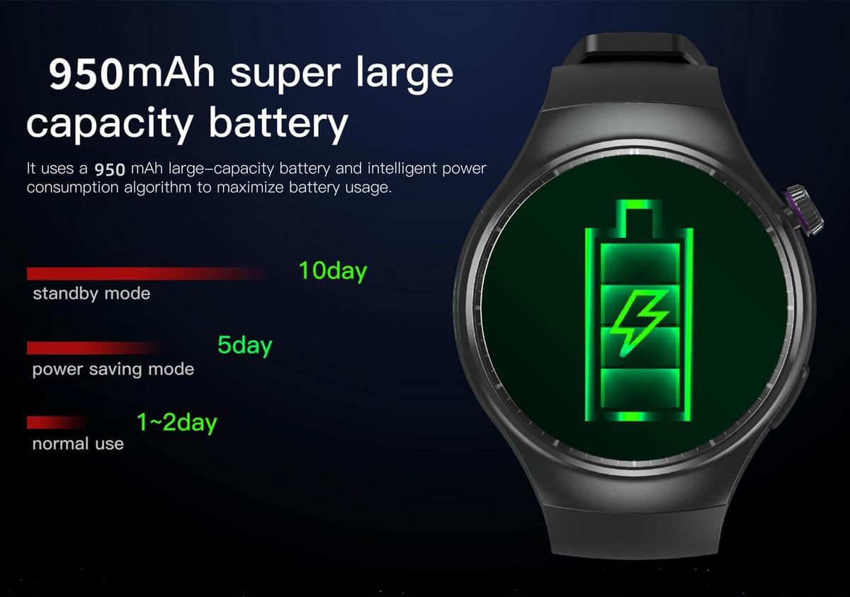 MiBoce Smart Watch for Men, All Network Communication Multifunctional Watch, with 1.52" Screen HD Dual Camera, Supports Video Calls, Heart Rate Monitor, Gifts for Men, photo 8 of 9