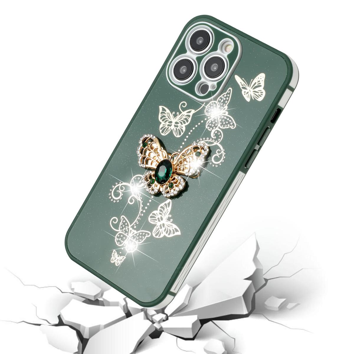 Apple iPhone 14 PRO 6.1" SPLENDID Glitter Butterfly Soft TPU Case Cover – Stylish & Flexible, photo 8 of 10