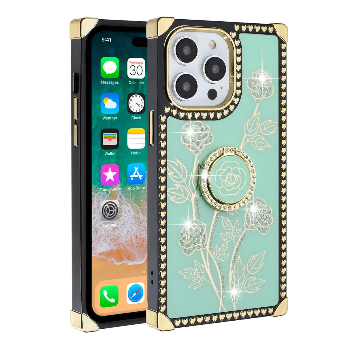 Apple iPhone 14 PRO 6.1" Passion Glitter Diamond Case with Ring Stand | Sparkling Hybrid Cover with Kickstand, photo 12 of 13