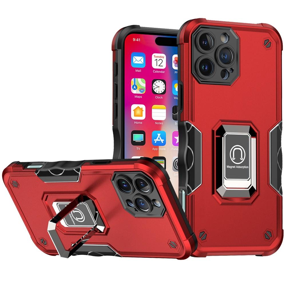iPhone 16 Pro 6.3" OPTIMUM Magnetic Ring Stand Hybrid Case | Rugged Shockproof Cover with Kickstand & Car Mount Support, photo 3 of 9