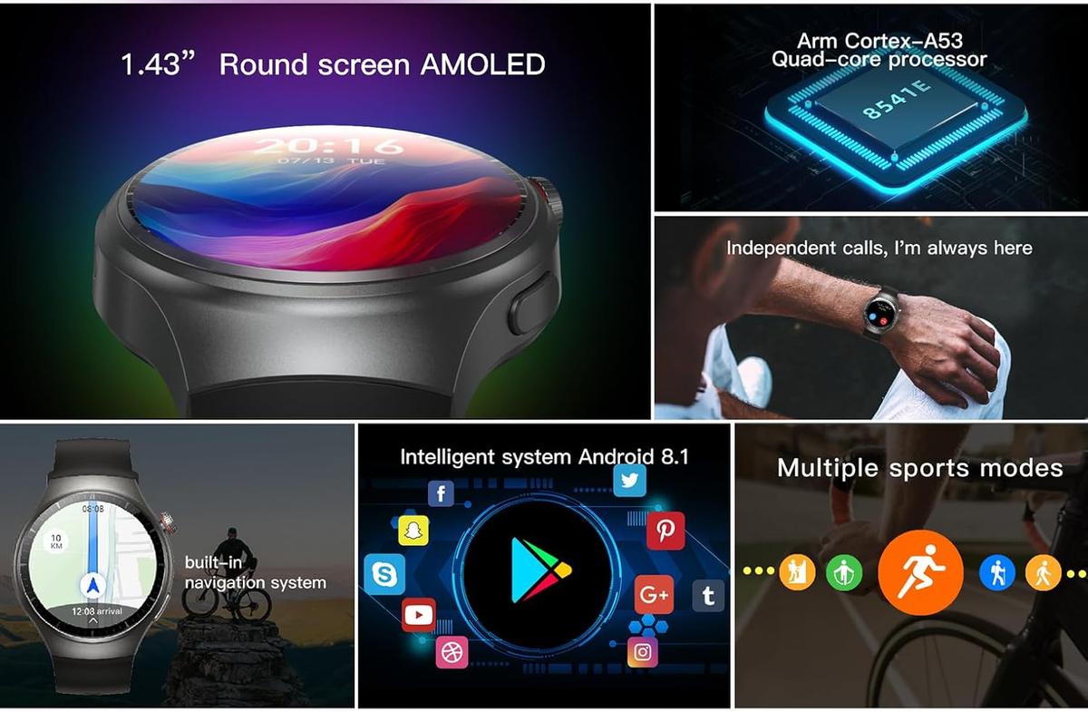 MiBoce Smart Watch for Men, All Network Communication Multifunctional Watch, with 1.52" Screen HD Dual Camera, Supports Video Calls, Heart Rate Monitor, Gifts for Men, photo 2 of 9