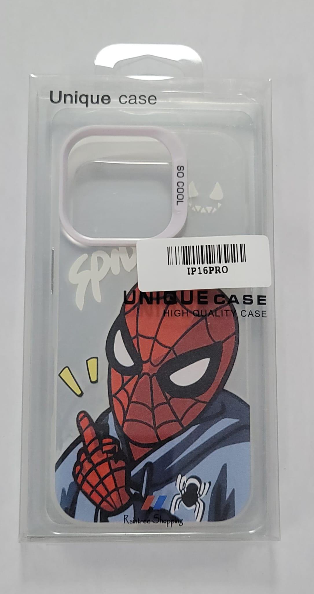 Spidey Gesture iPhone 16 Pro Case – Cartoon Hoodie Edition