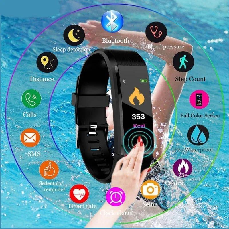 Octandra fitness tracker Plus Smart Watch Sport Watches Health Smart Wristband Heart Rate Fitness Pedometer Bracelet Waterproof Men Woman Watch (Red), moderation, photo 6 of 7