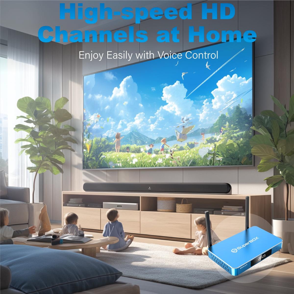 S5 MAX Fully Loaded,4GB RAM+64GB ROM,with Voice Remote,Super Box with 6K HD ,Dual Band WiFi,2T2R,Newest Super Box,Perfect for Family limited quantity avilable first 10 coustomer can get exclusive dicount, photo 3 of 9