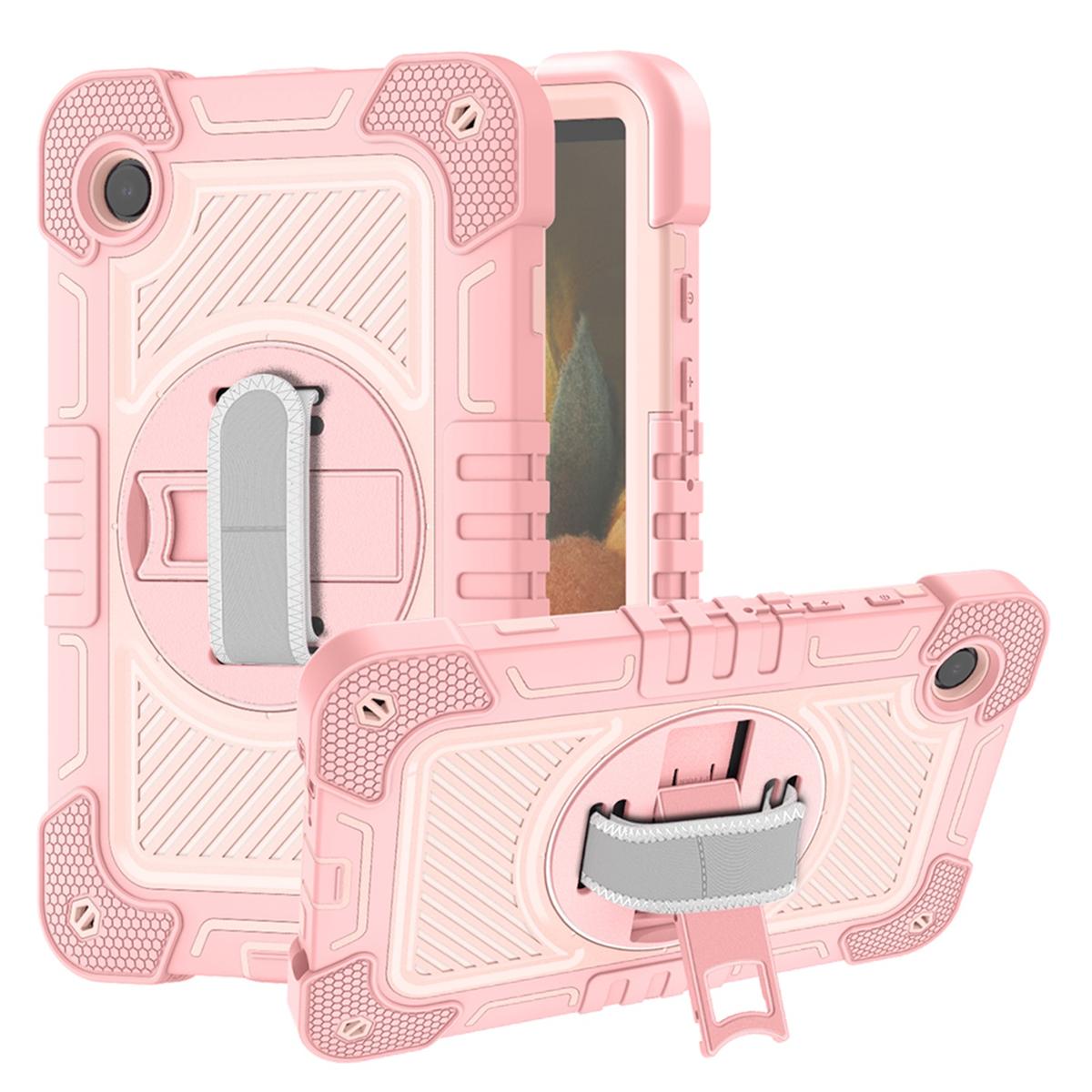 Samsung A9 8.7inch 3in1 Multi-Functional Tablet Case for Hand, Shoulder, Pencil & Stand - Rose Gold