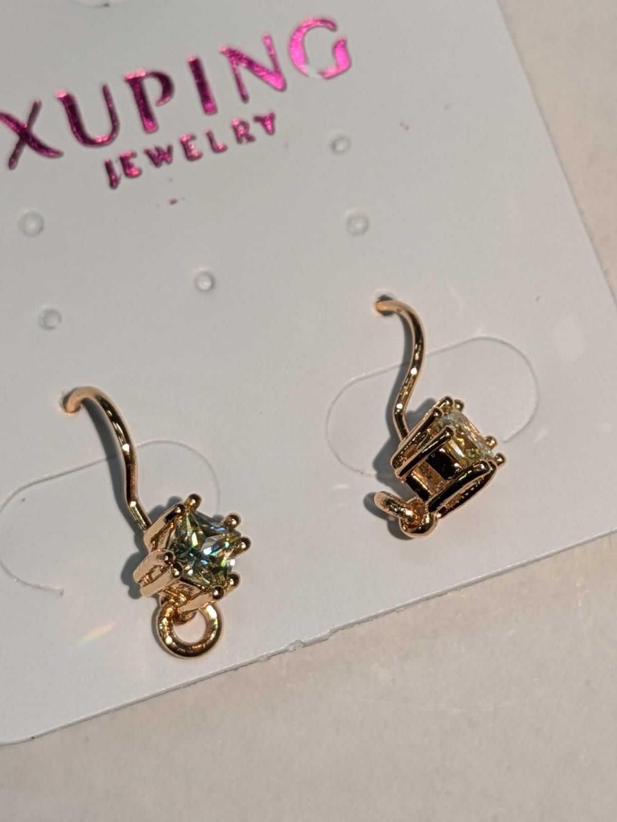 Xuping Zircon Flower Loop Earrings