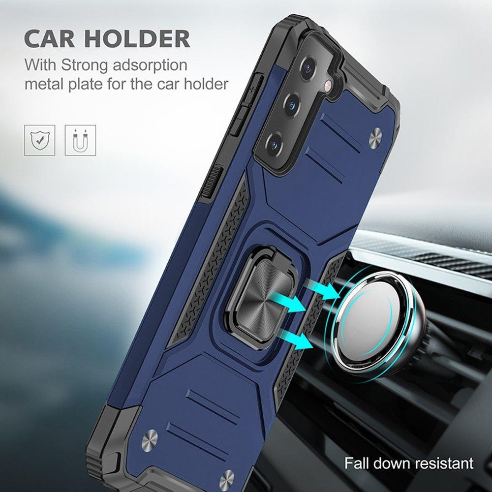 Samsung Galaxy s21 Plus, s30 Plus Robust Magnetic Kickstand Hybrid Case Cover - Blue, photo 3 of 4