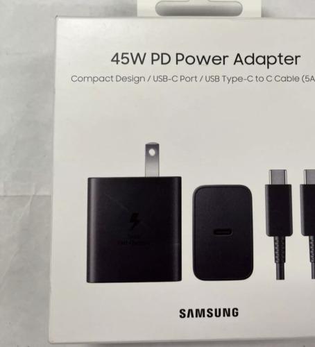 Samsung Super Fast Charging 45W USB Type-C Wall Charger with USB-C Cable - Black