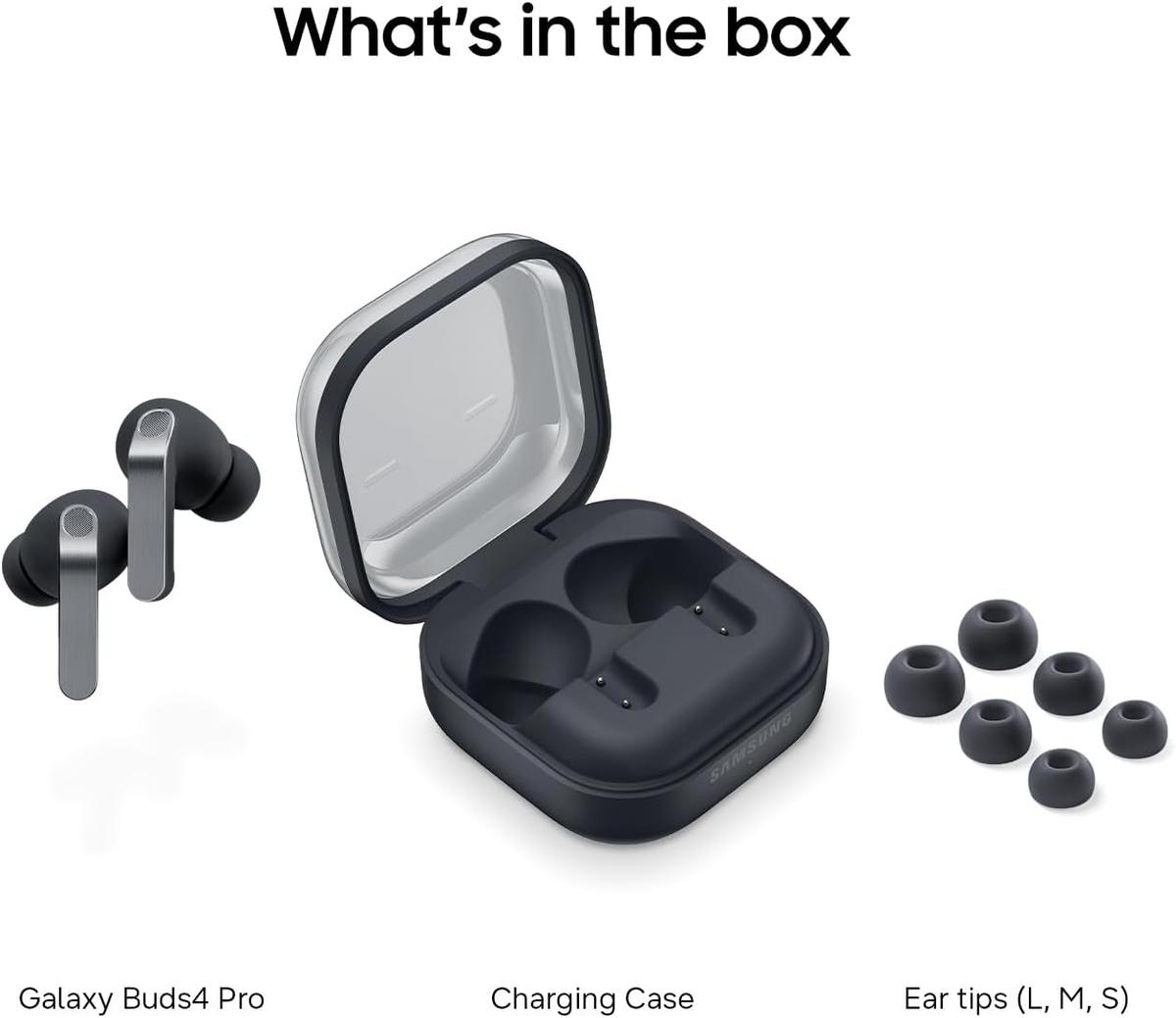 Samsung Galaxy Buds 4 Pro (2026) AI True Wireless Bluetooth Earbuds, Black, photo 6 of 6