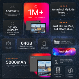DIALN X10G Android 13 Tablet (4G LTE) - 64GB, 10.1” HD Display, Quad-Core Processor, Dual 8MP Cameras, photo 2 of 3