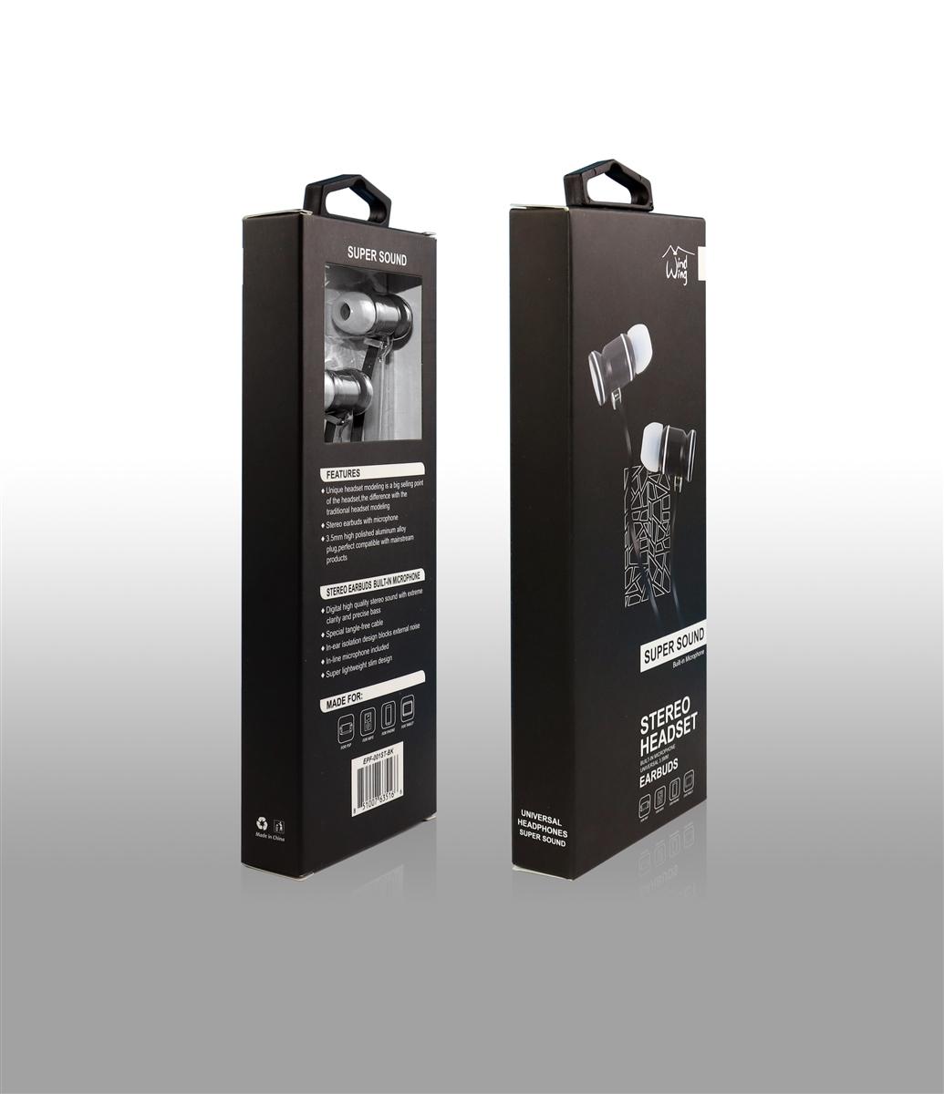 Universal Stereo Hands Free w/Super Sound 001ST - Black