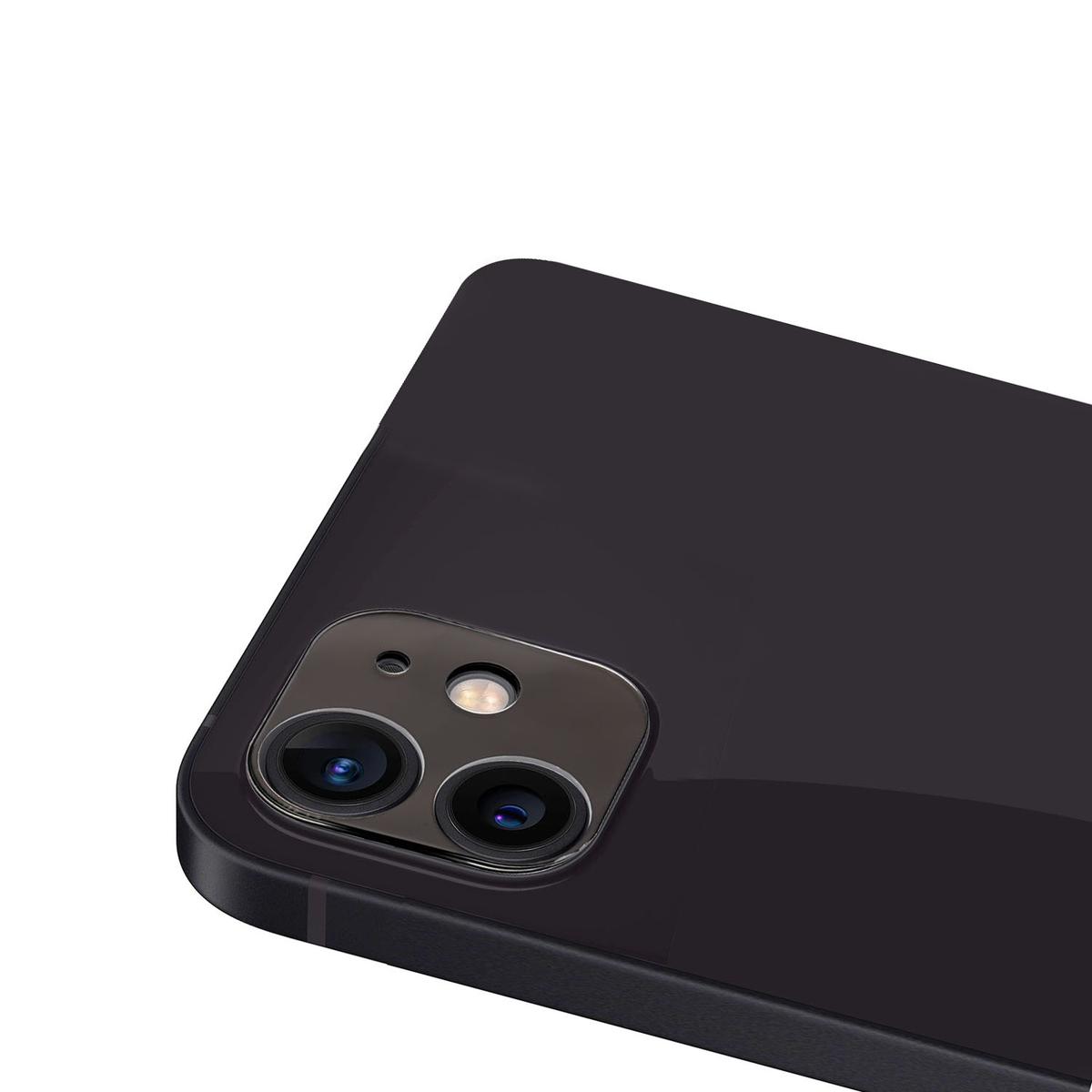 iPhone 12 (Dual Camera Punch) Camera Lens Colored Edge Tempered(2.5D) - Black, photo 2 of 3