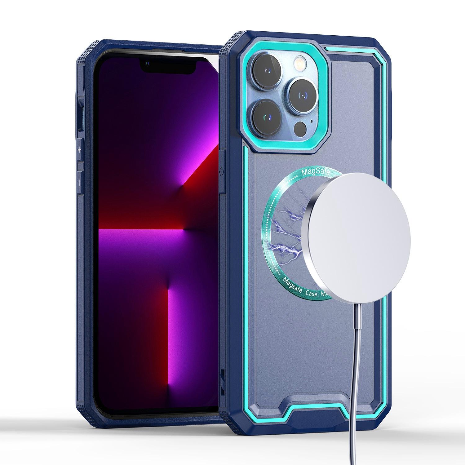  iPhone 15 Rank [Magnetic Circle] Tough Strong Modern Fused Hybrid - Blue product