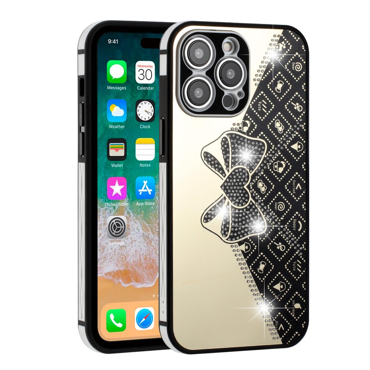 Apple iPhone 14 PRO 6.1" SPLENDID Glitter Bow Design Soft TPU Case Cover – Elegant & Sparkly, photo 2 of 10
