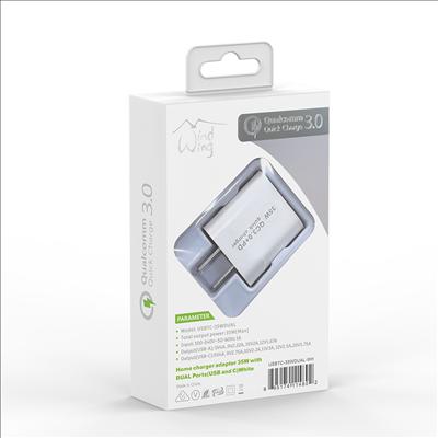 TYPE-C AND USB TRAVEL CHARGER 35W in WHITE, photo 2 of 2
