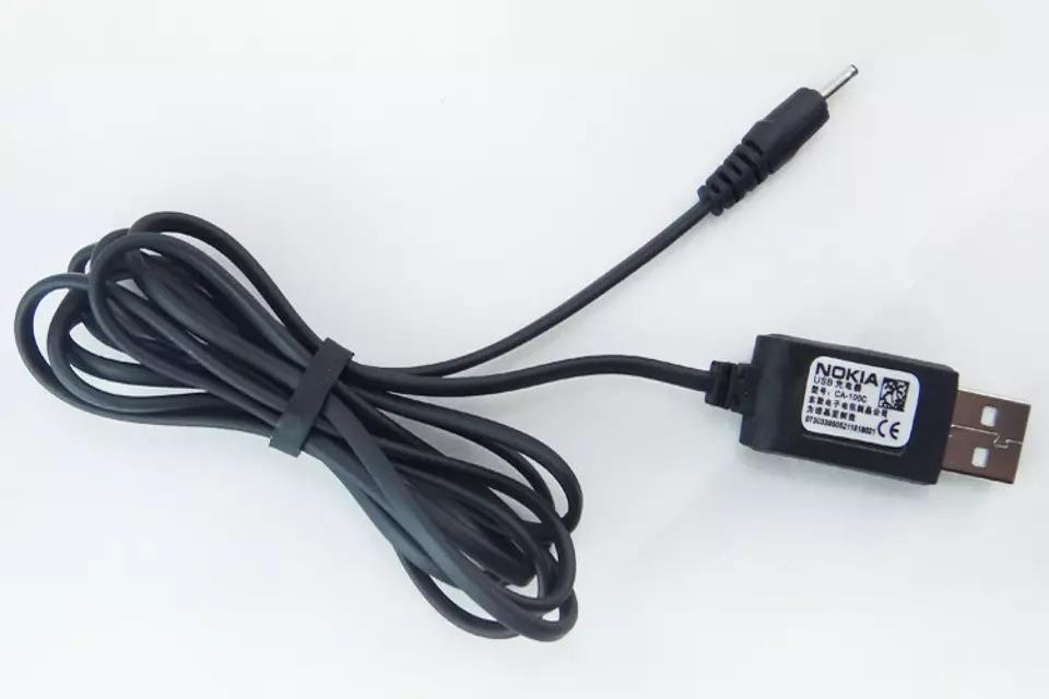 USB Charing Cable For Old Nokia Models CA-100C 2mm Small-pin DC to USB Cable, photo 2 of 2