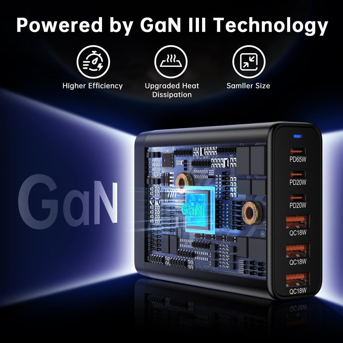 120W GaN 3 USB-C & USB-A Fast Charger with Multi-Plug Adapter, photo 3 of 6