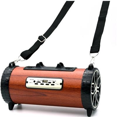 Portable Rechargeable 10W Bluetooth Speaker with FM Radio, TF slot, AUX in, USB, Handsfree, Built-in Boom Woofer in Brown, photo 2 of 5
