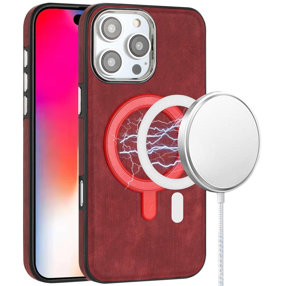 iPhone 16 Pro 6.3" Fashion PU Vegan Leather Case | Chrome Edged Slim Cover with Premium Look & Feel, photo 5 of 7