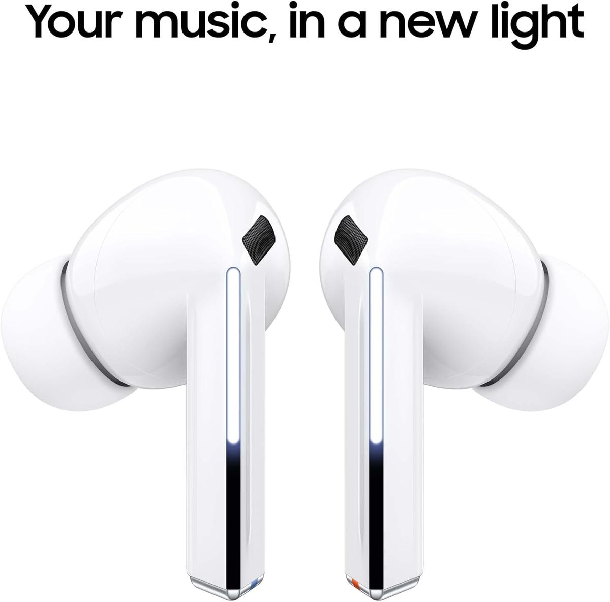Samsung Galaxy Buds 3 Pro AI True Wireless Bluetooth Earbuds, Noise Cancelling, Sound Optimization, Redesigned Comfort Fit, White [US Version, photo 4 of 5