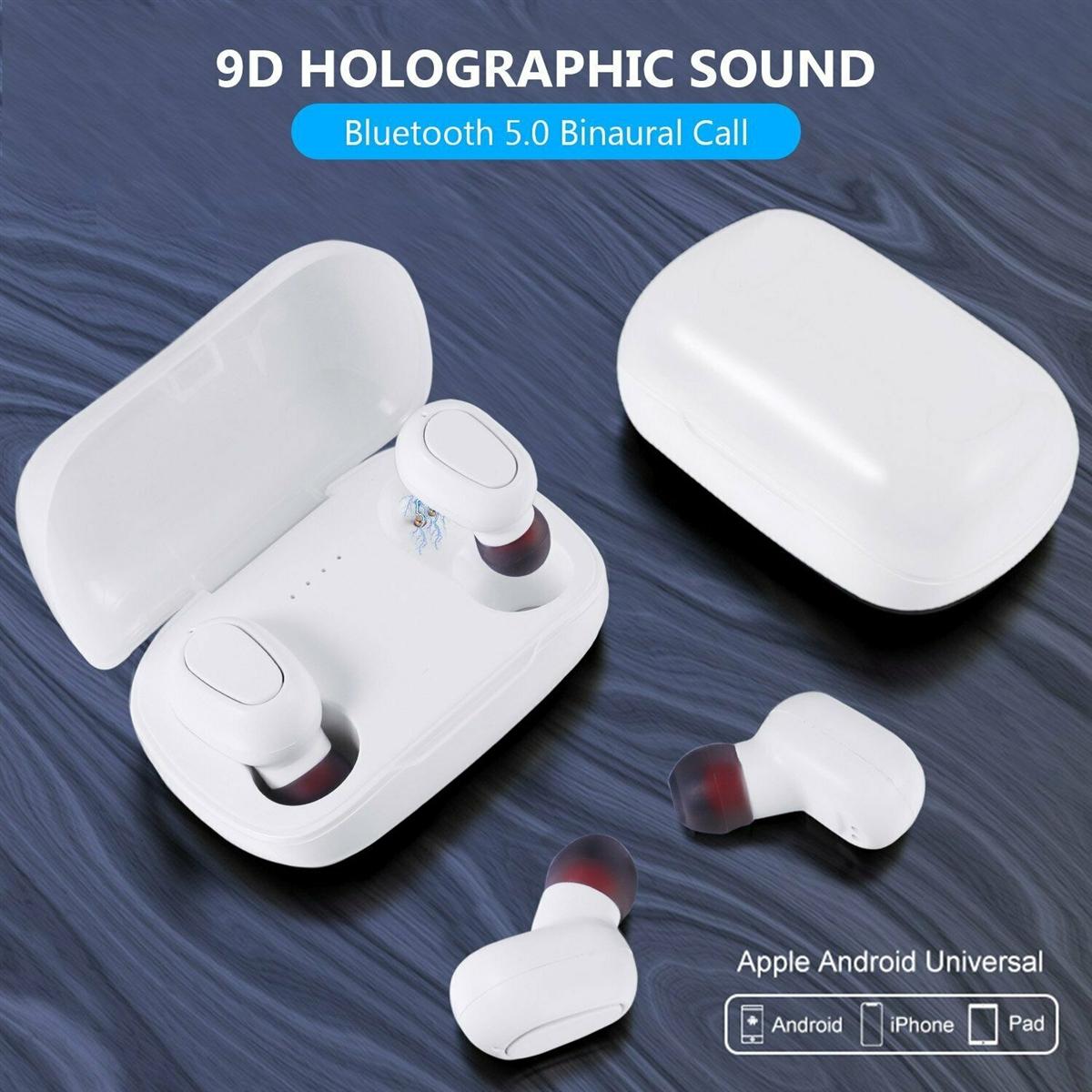 Wireless Headphones Bluetooth Earbuds with Charging Case - White, photo 2 of 3