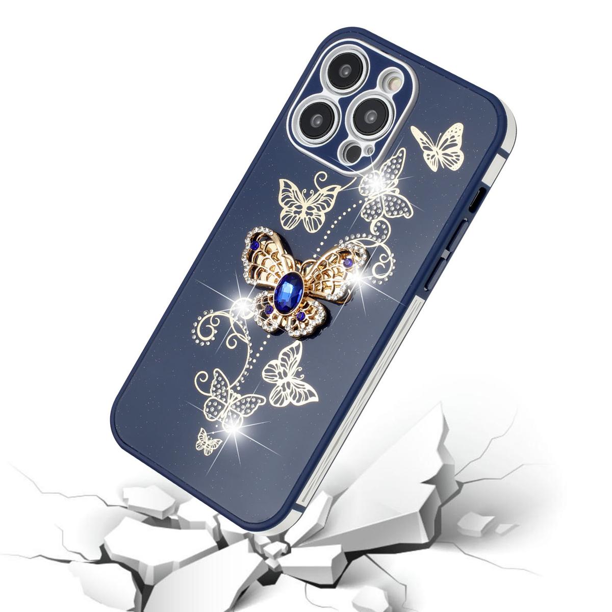 Apple iPhone 14 PRO 6.1" SPLENDID Glitter Butterfly Soft TPU Case Cover – Stylish & Flexible, photo 4 of 10