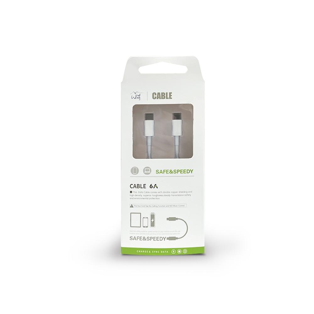High Quality 10-Feet Rubberized iPhone TYPEC TO TYPEC Cable Cord in White, photo 2 of 4