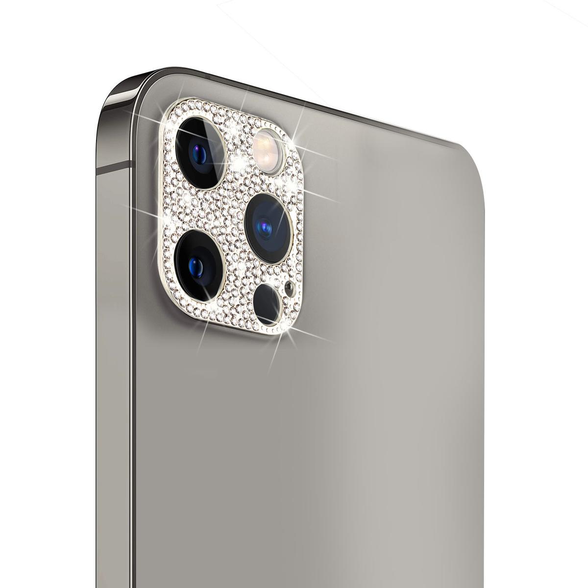 iPhone 13 Mini 5.4 Camera Lens Zinc Alloy With Diamond - Silver