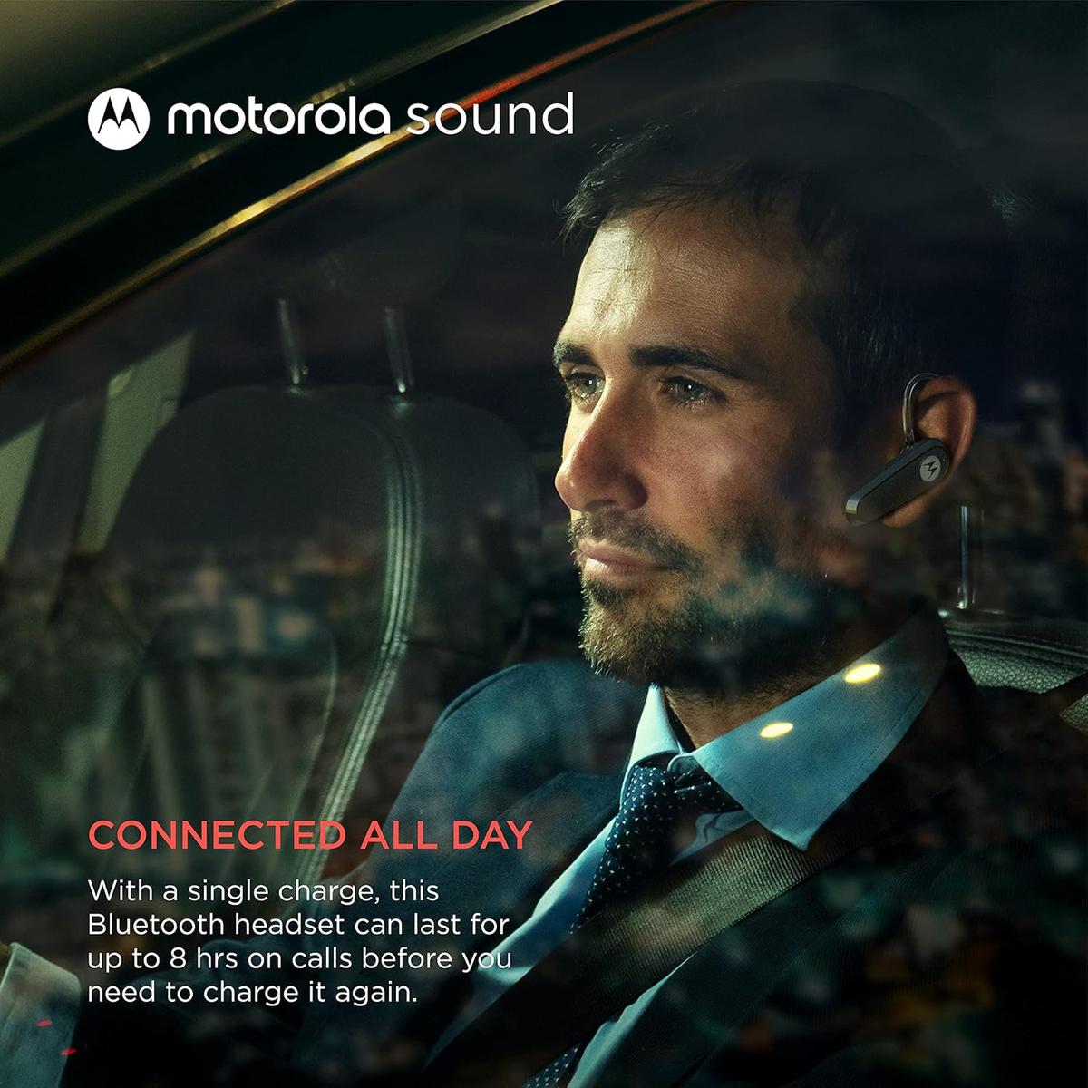 Motorola HK126 Bluetooth Earpiece – Wireless Mono Headset with Clear Calls, 8-Hour Talk Time, Dual Device Connection, Voice Assistant Compatible, photo 4 of 4