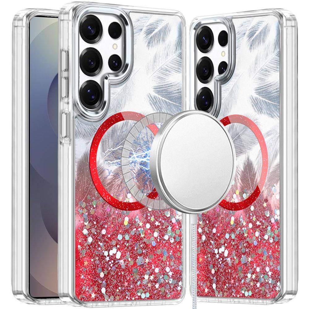 Luxury Glitter Leaf Magnetic Wireless Charging Case for Samsung Galaxy S26 Ultra | Available in Multiple Colors | Free Delivery, photo 2 of 4