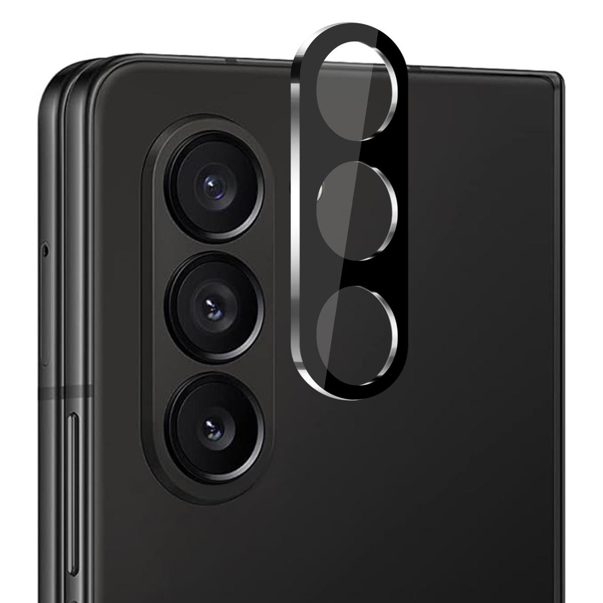 Samsung Galaxy Z Fold 6 Camera Lens Colored Edge Tempered Glass Protector - Black