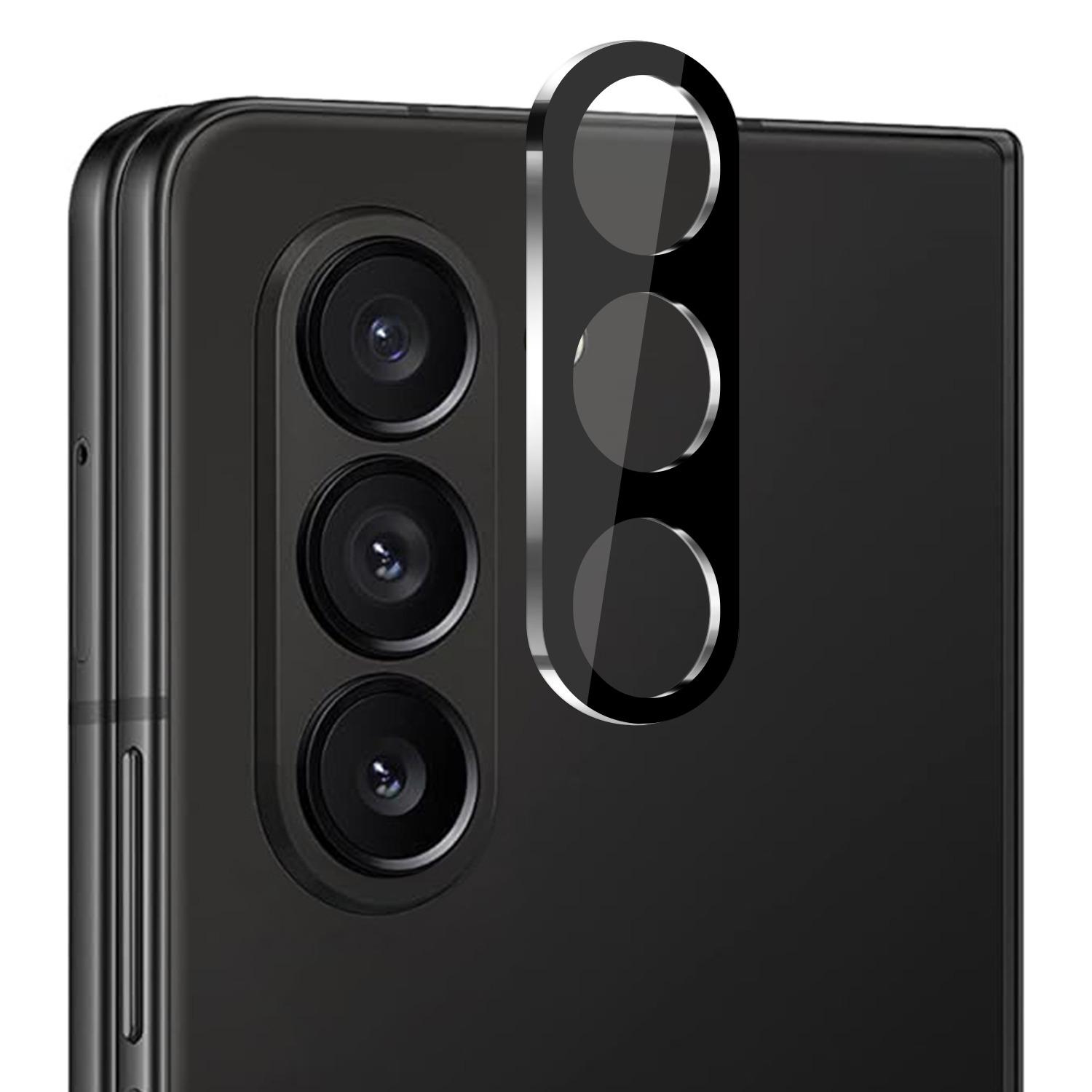 Samsung Galaxy Z Fold 6 Camera Lens Colored Edge Tempered Glass Protector - Black