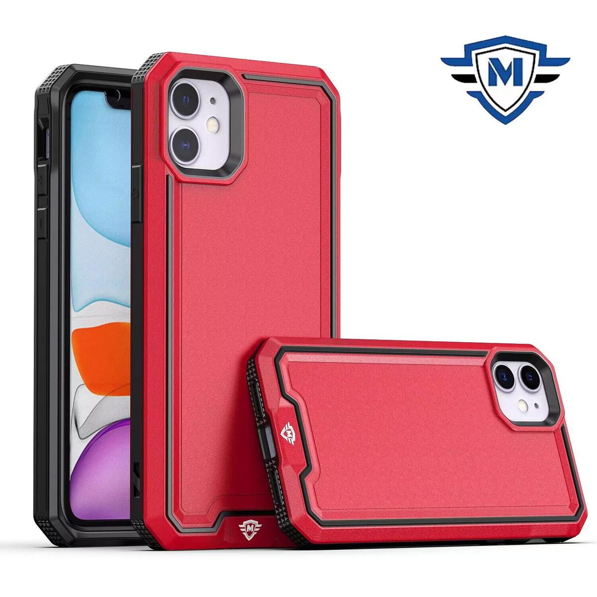 iPhone 15 METKASE Rank Tough Strong Modern Fused Hybrid in Slide-Out Package - Red