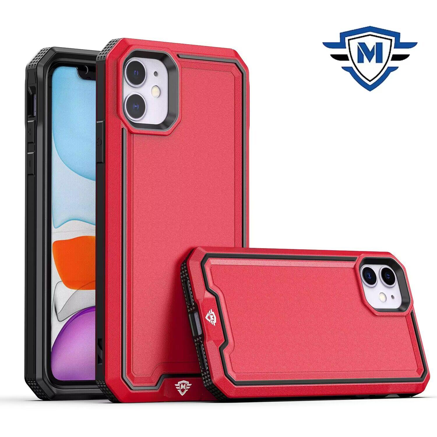 iPhone 15 METKASE Rank Tough Strong Modern Fused Hybrid in Slide-Out Package - Red