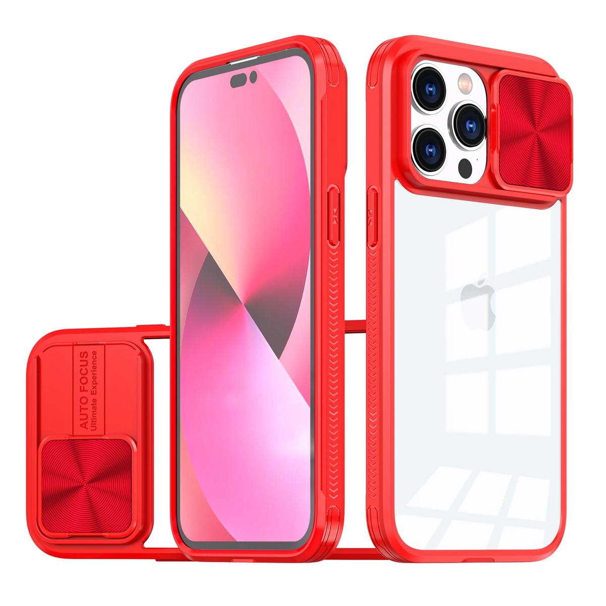 iPhone 15 Fusion Transparent Clear Hybrid Case Cover - Red